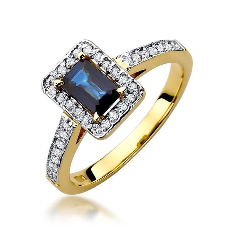Pierścionek Szafir 0,60ct żółte złoto 1 Pierścionek W422 Szafir 0