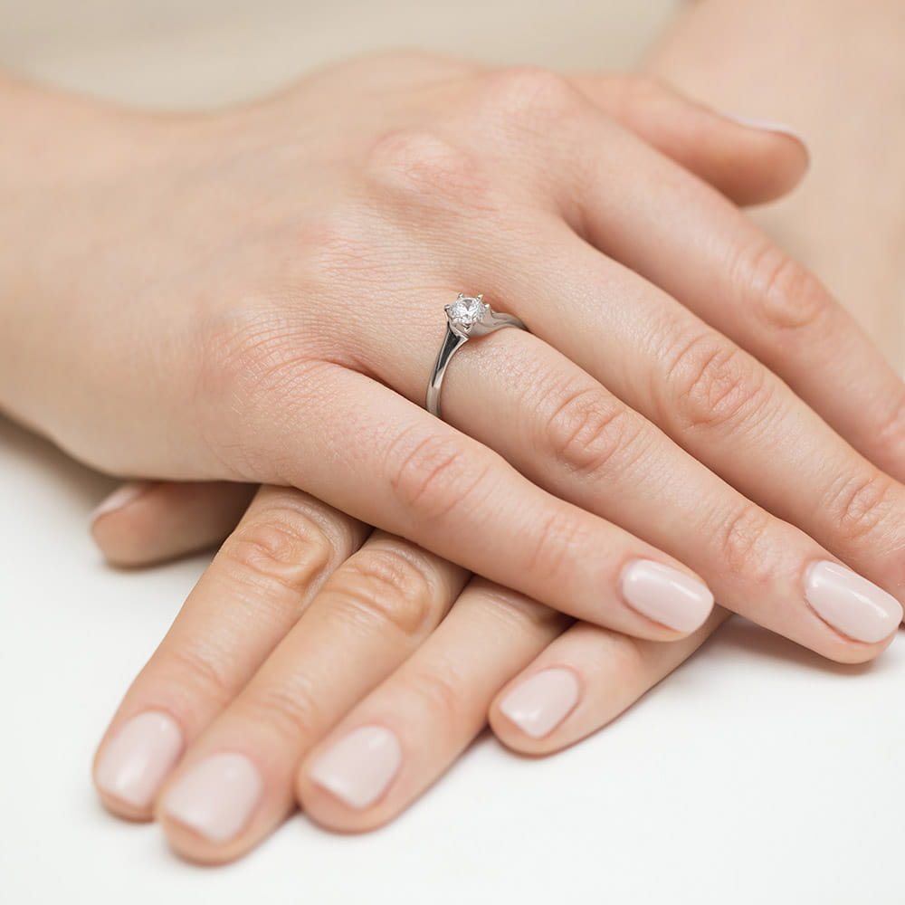 Pierścionek Diament 0,50ct białe złoto 4 Pierścionek Diament 0,50ct białe złoto - obrazek 4