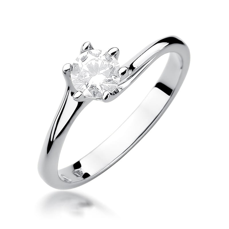 Pierścionek Diament 0,50ct białe złoto 1 Pierścionek W423 Diament 0