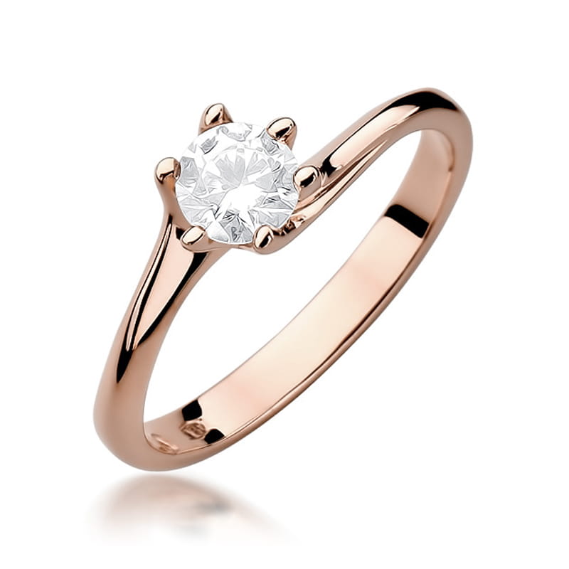 Pierścionek Diament 0,50ct różowe złoto 1 Pierścionek W423 Diament 0