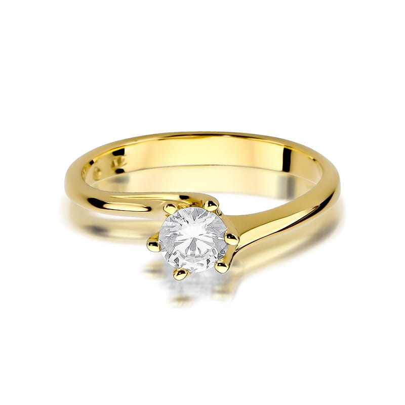 Pierścionek Diament 0,50ct żółte złoto 2 50ct żółte złoto Jubiler Kraków BigDIAMOND