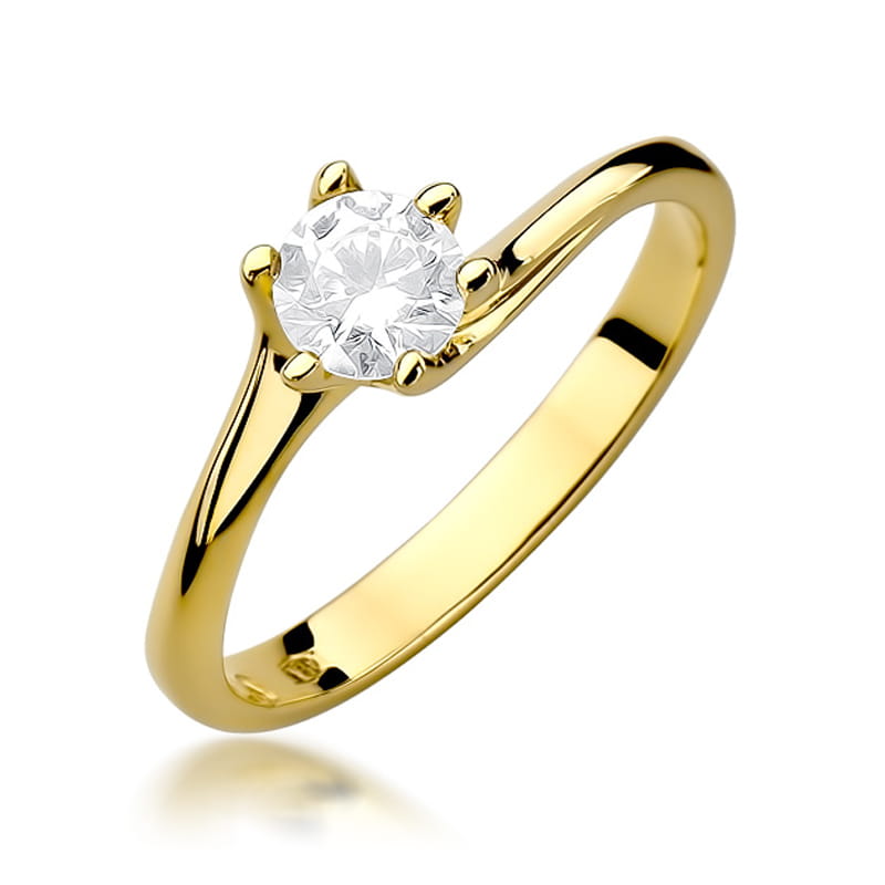 Pierścionek Diament 0,50ct żółte złoto 1 Pierścionek W423 Diament 0