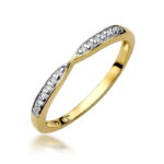Pierścionek W425 z diamentami żółte złoto Jubiler Kraków BigDIAMOND
