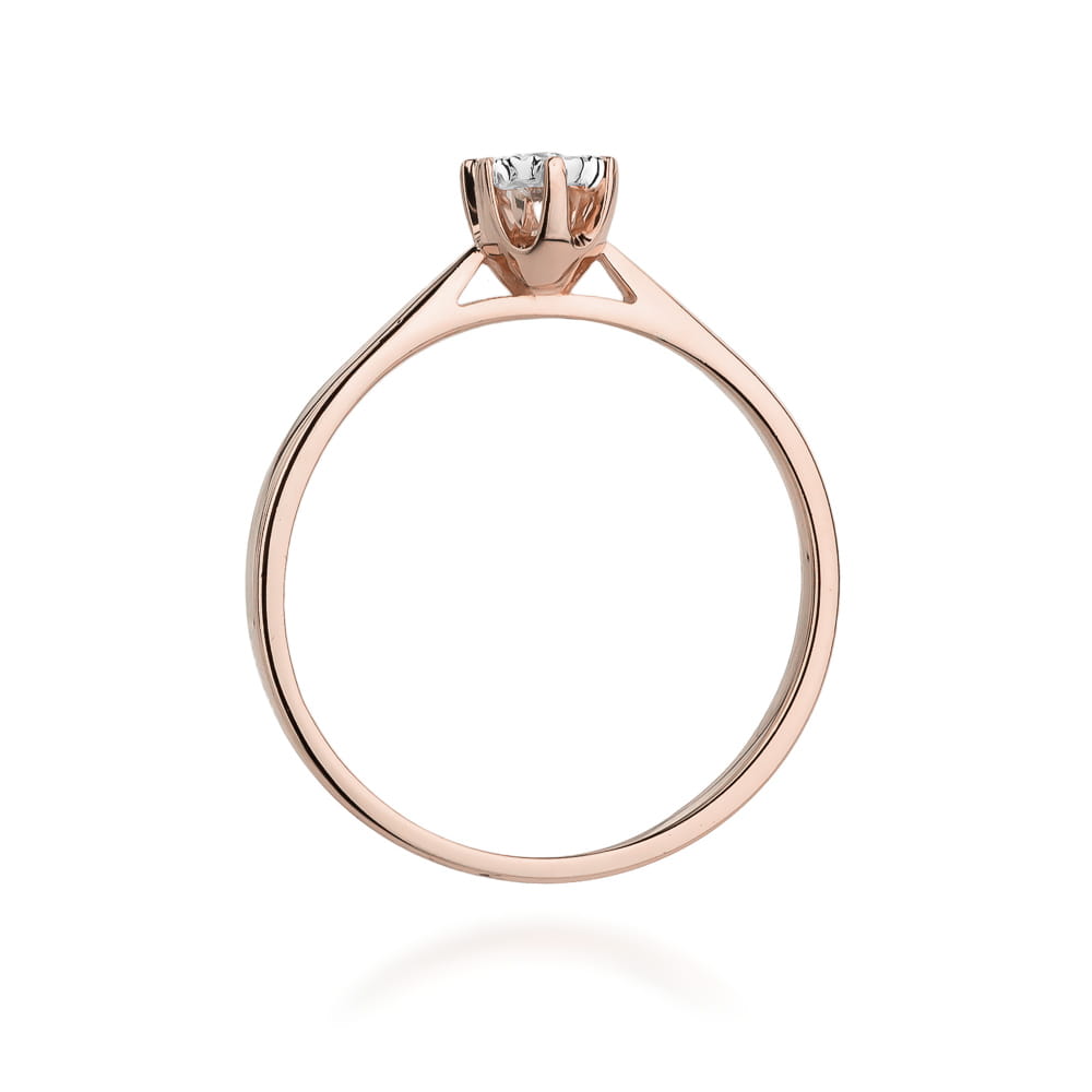 Pierścionek Diament 0,05ct różowe złoto 3 Pierścionek Diament 0,05ct różowe złoto - obrazek 3