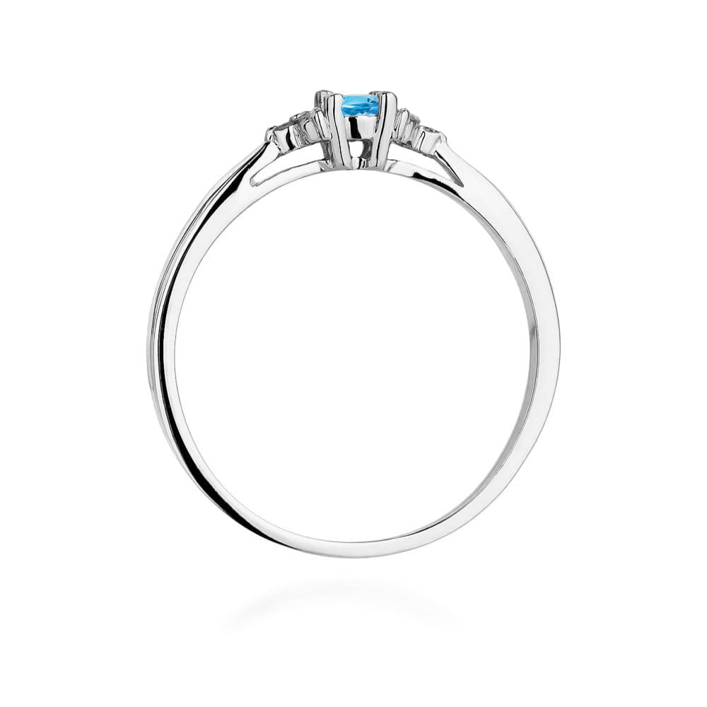 Pierścionek Topaz 0,15ct białe złoto 3 Pierścionek Topaz 0,15ct białe złoto - obrazek 3