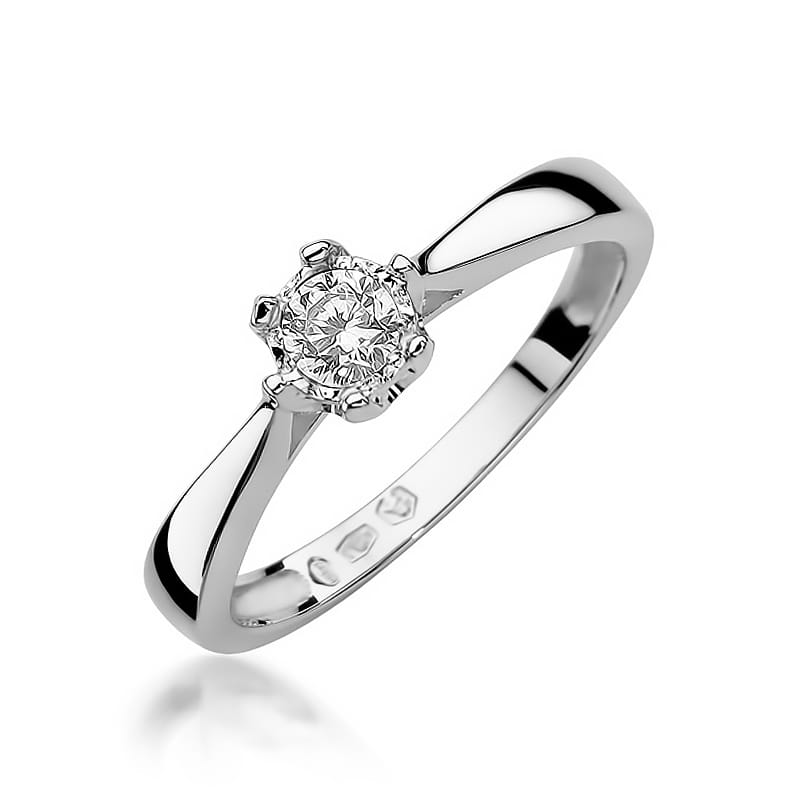 Pierścionek Diament 0,20ct białe złoto 1 Pierścionek W429 Diament 0