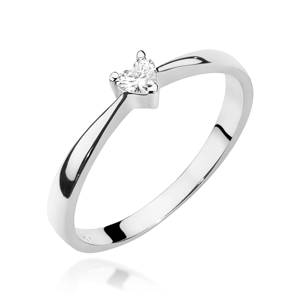 Pierścionek Diament 0,10ct białe złoto 1 Pierścionek W433 Diament 0
