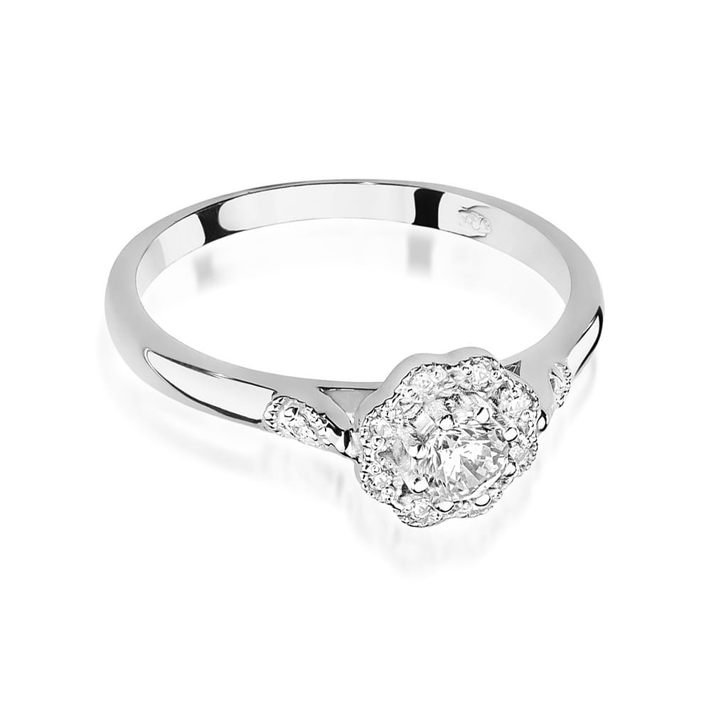 Pierścionek Diament 0,23ct białe złoto 2 23ct białe złoto Jubiler Kraków BigDIAMOND