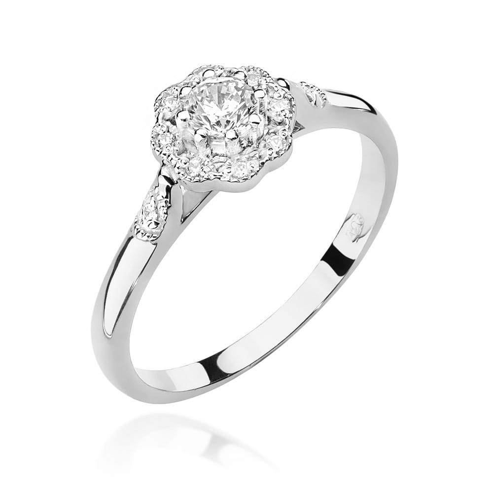 Pierścionek Diament 0,23ct białe złoto 1 Pierścionek W434 Diament 0