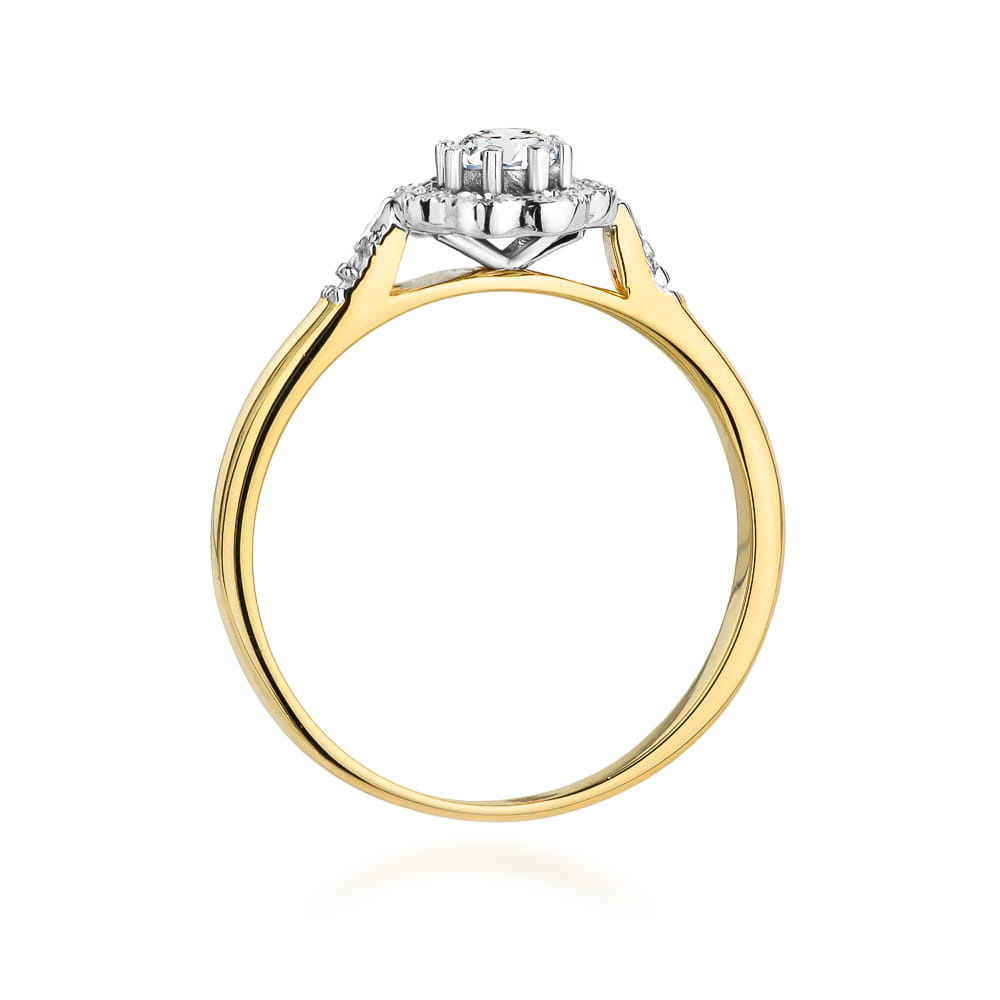 Pierścionek Diament 0,23ct żółte złoto 3 Pierścionek Diament 0,23ct żółte złoto - obrazek 3