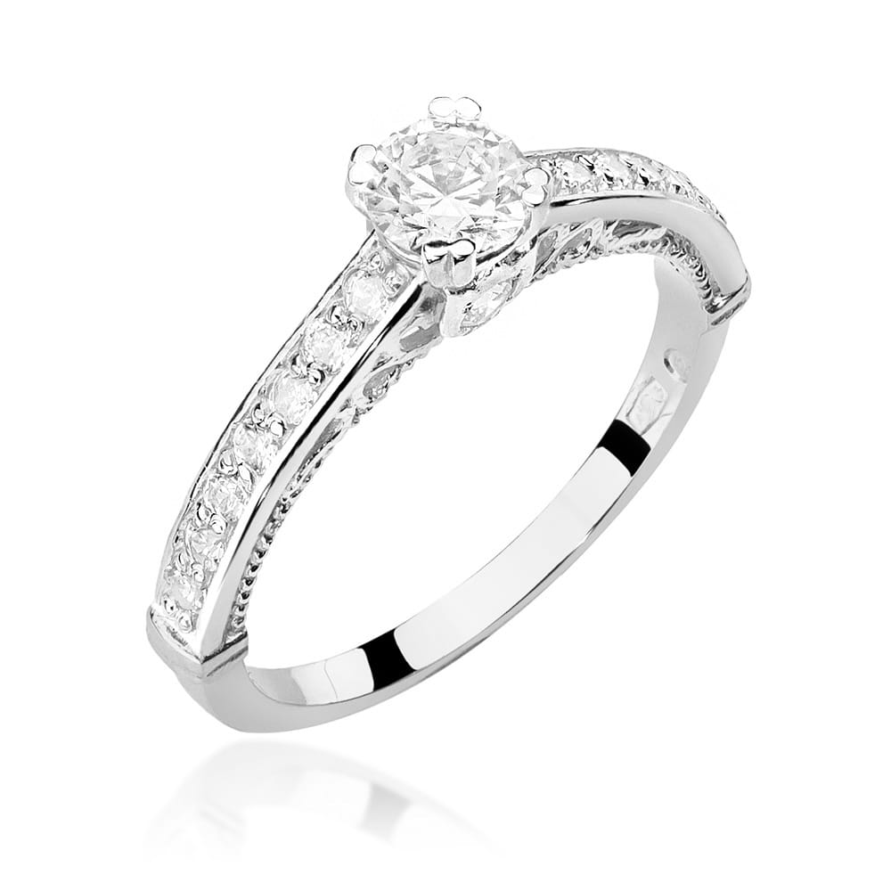 Pierścionek Diament 0,30ct białe złoto 1 Pierścionek W439 Diament 0