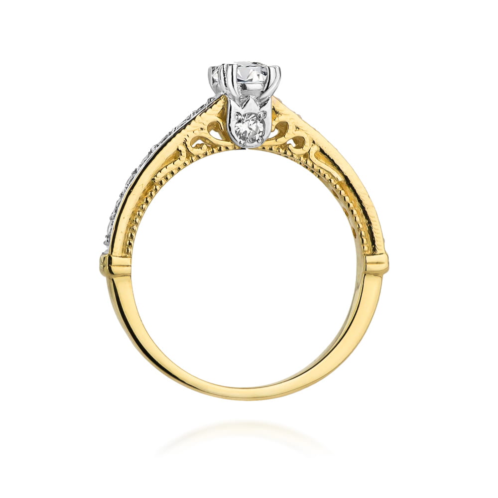 Pierścionek Diament 0,30ct żółte złoto 3 Pierścionek Diament 0,30ct żółte złoto - obrazek 3