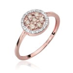Pierścionek W440 z diamentami różowe złoto Jubiler Kraków BigDIAMOND