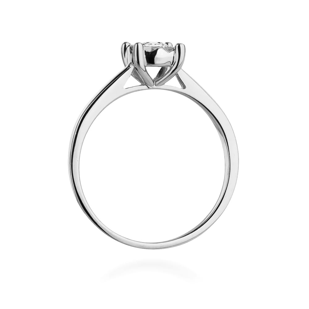 Pierścionek Diament 0,20ct białe złoto 3 Pierścionek Diament 0,20ct białe złoto - obrazek 3