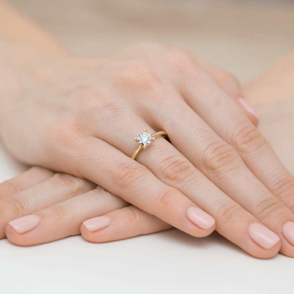Pierścionek Diament 0,20ct żółte złoto 4 Pierścionek Diament 0,20ct żółte złoto - obrazek 4