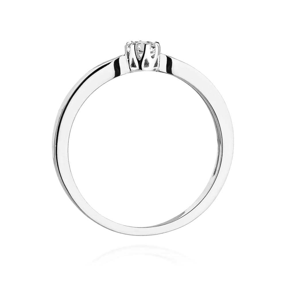Pierścionek Diament 0,08ct białe złoto 3 Pierścionek Diament 0,08ct białe złoto - obrazek 3