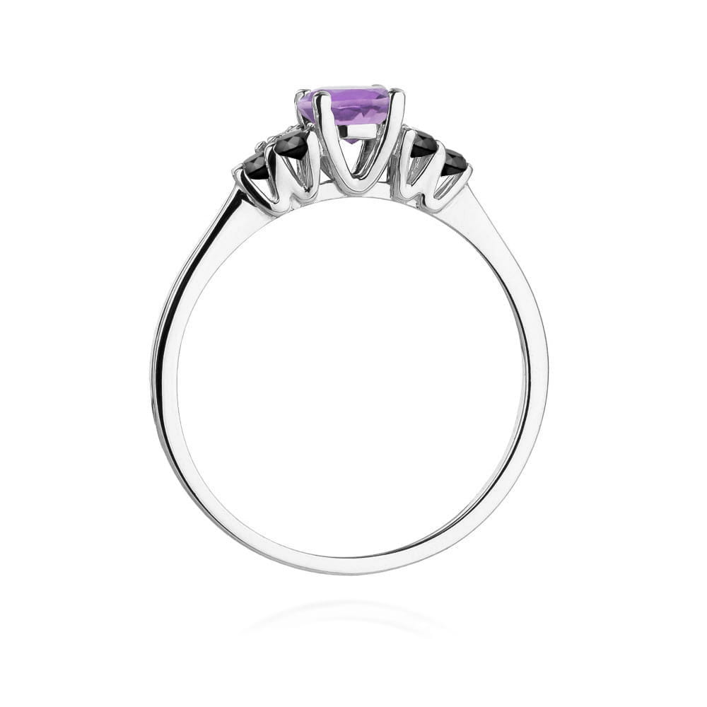 Pierścionek Ametyst 0,50ct białe złoto 3 Pierścionek Ametyst 0,50ct białe złoto - obrazek 3