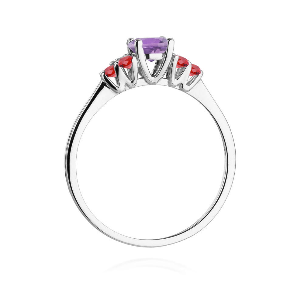 Pierścionek Ametyst 0,50ct białe złoto 3 Pierścionek Ametyst 0,50ct białe złoto - obrazek 3