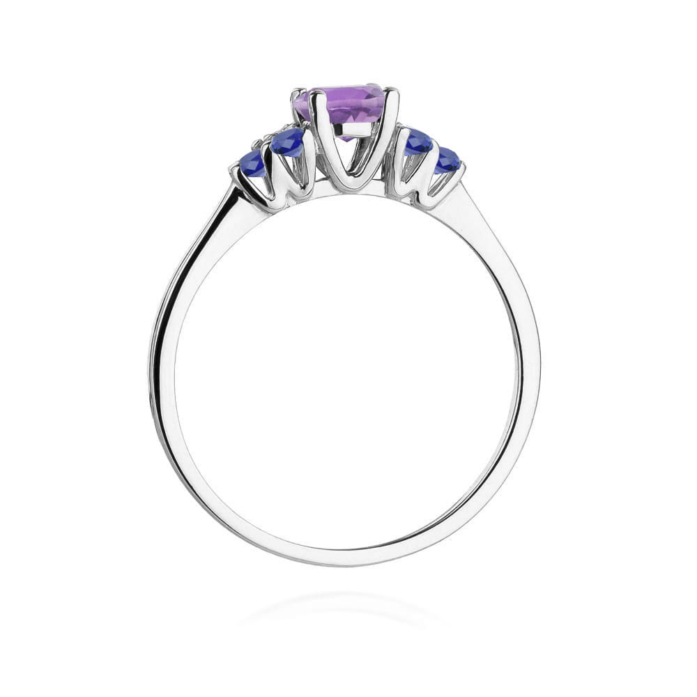 Pierścionek Ametyst 0,50ct białe złoto 3 Pierścionek Ametyst 0,50ct białe złoto - obrazek 3