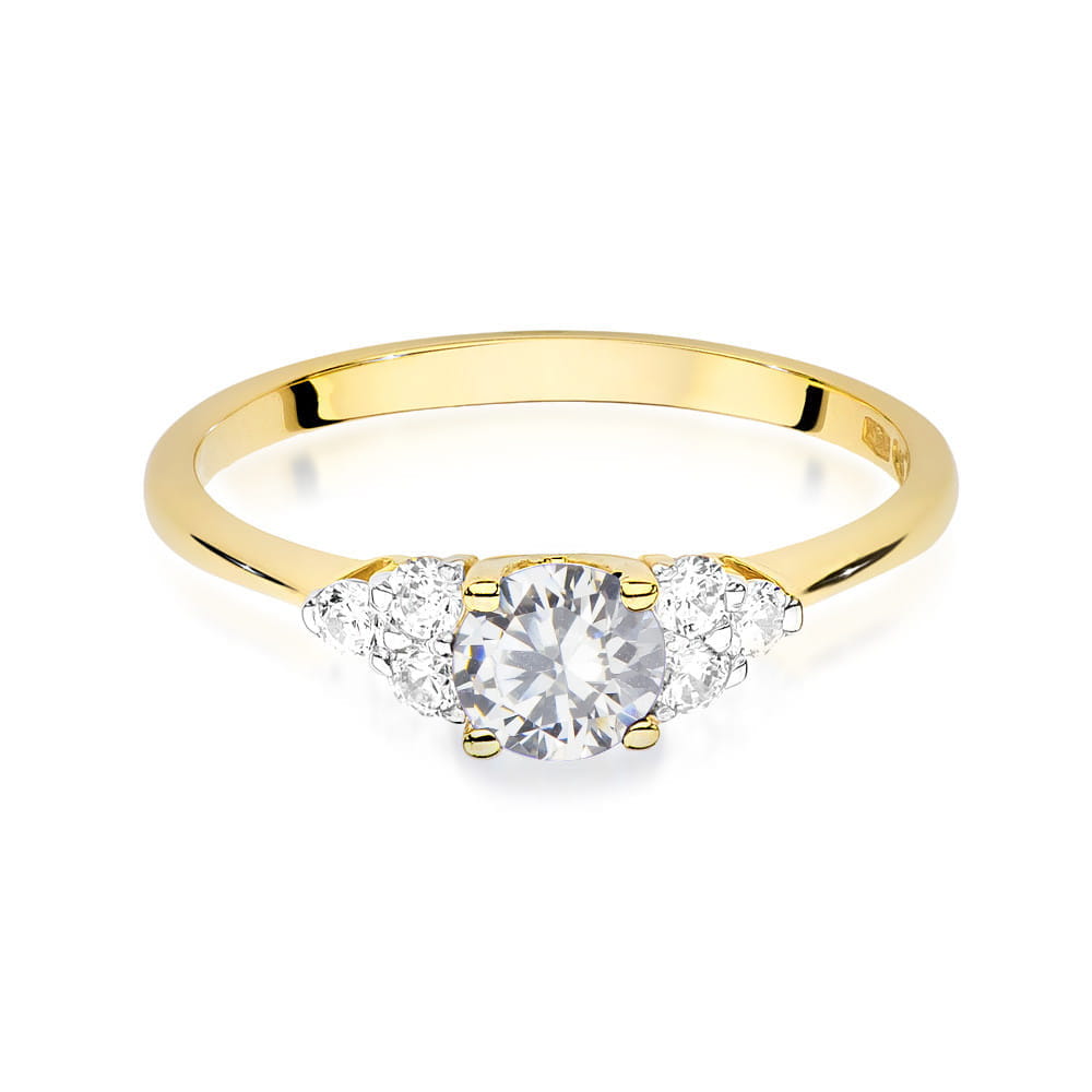 Pierścionek Biały Szafir 0,60ct żółte złoto 2 60ct żółte złoto Jubiler Kraków BigDIAMOND