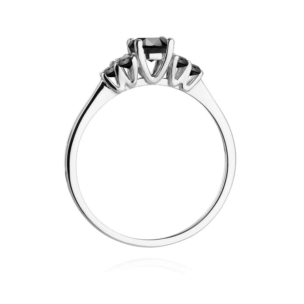 Pierścionek Czarny Diament 0,50ct białe złoto 3 Pierścionek Czarny Diament 0,50ct białe złoto - obrazek 3