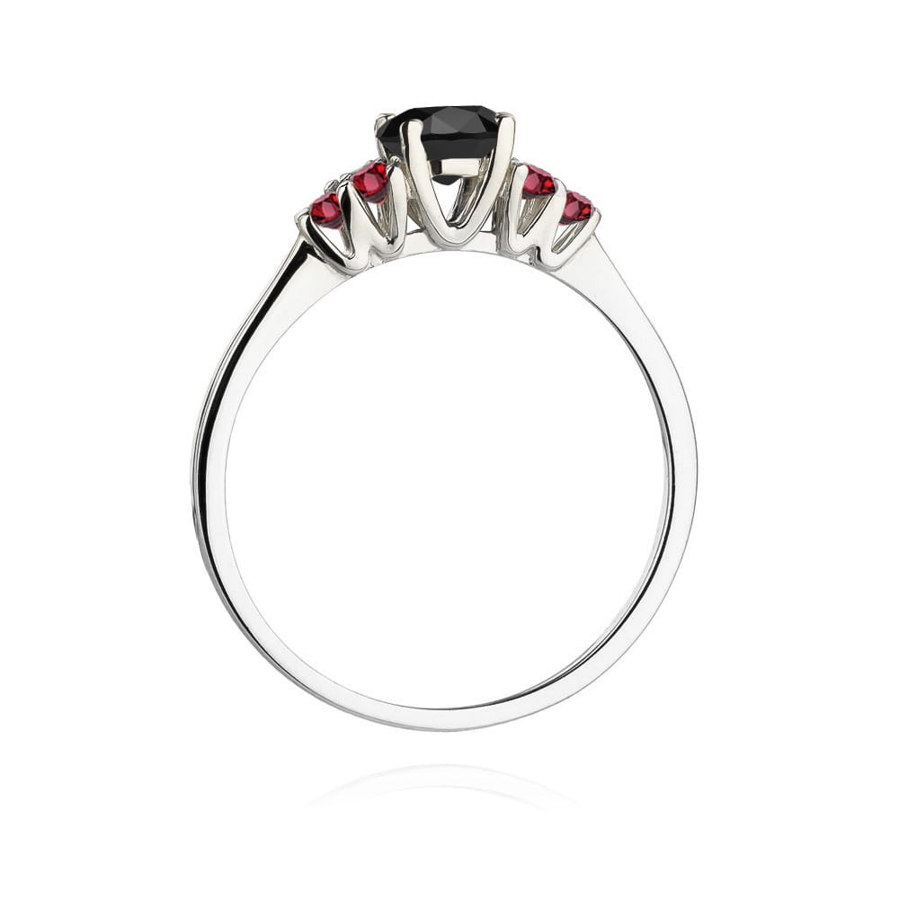 Pierścionek Czarny Diament 0,50ct białe złoto 3 Pierścionek Czarny Diament 0,50ct białe złoto - obrazek 3