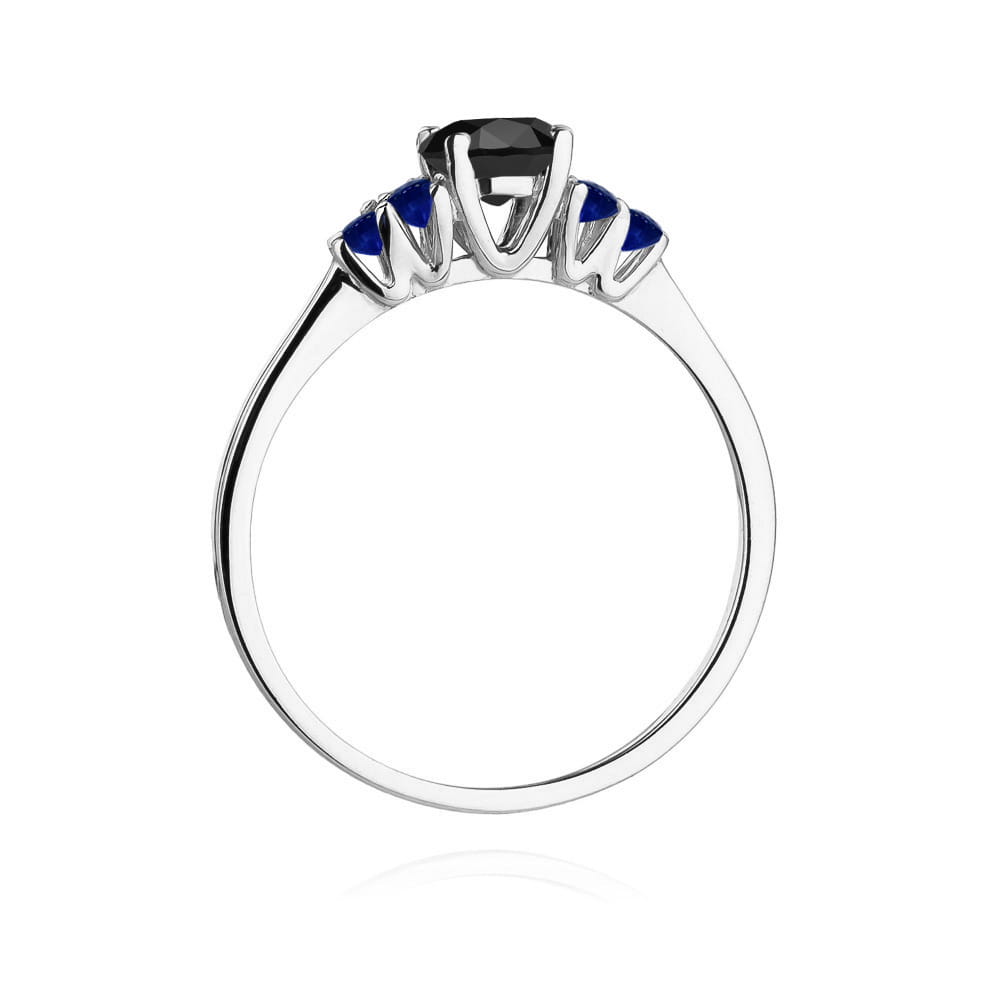Pierścionek Czarny Diament 0,50ct białe złoto 3 Pierścionek Czarny Diament 0,50ct białe złoto - obrazek 3