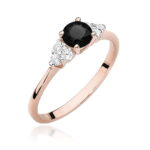 Pierścionek W451 Czarny Diament 0