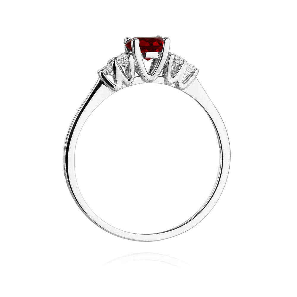 Pierścionek Granat 0,60ct białe złoto 3 Pierścionek Granat 0,60ct białe złoto - obrazek 3