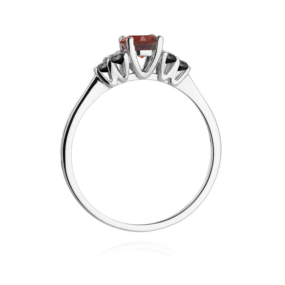 Pierścionek Granat 0,60ct białe złoto 3 Pierścionek Granat 0,60ct białe złoto - obrazek 3
