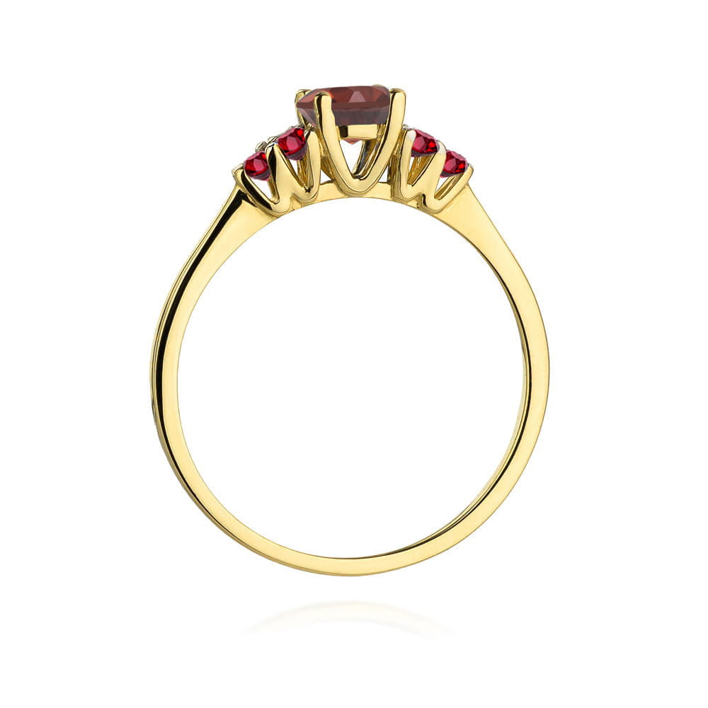 Pierścionek Granat 0,60ct żółte złoto 3 Pierścionek Granat 0,60ct żółte złoto - obrazek 3