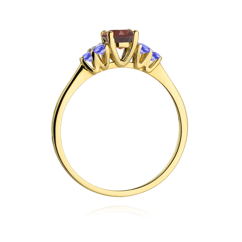 Pierścionek Granat 0,60ct żółte złoto 3 Pierścionek Granat 0,60ct żółte złoto - obrazek 3