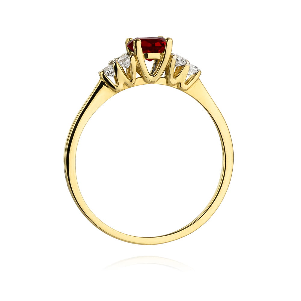 Pierścionek Granat 0,60ct żółte złoto 3 Pierścionek Granat 0,60ct żółte złoto - obrazek 3