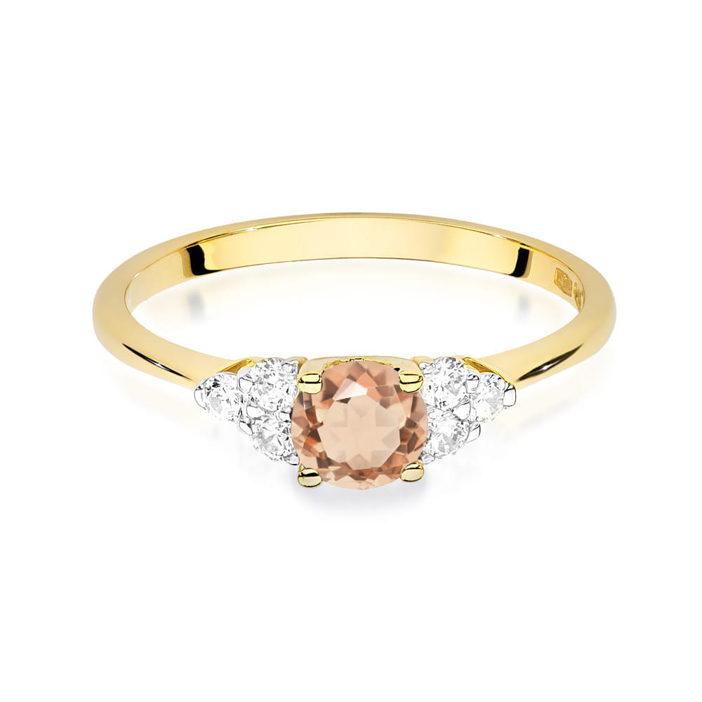 Pierścionek Morganit 0,40ct żółte złoto 2 40ct żółte złoto Jubiler Kraków BigDIAMOND