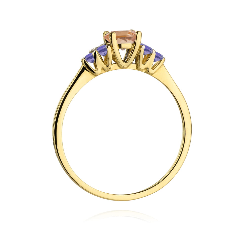 Pierścionek Morganit 0,40ct żółte złoto 3 Pierścionek Morganit 0,40ct żółte złoto - obrazek 3