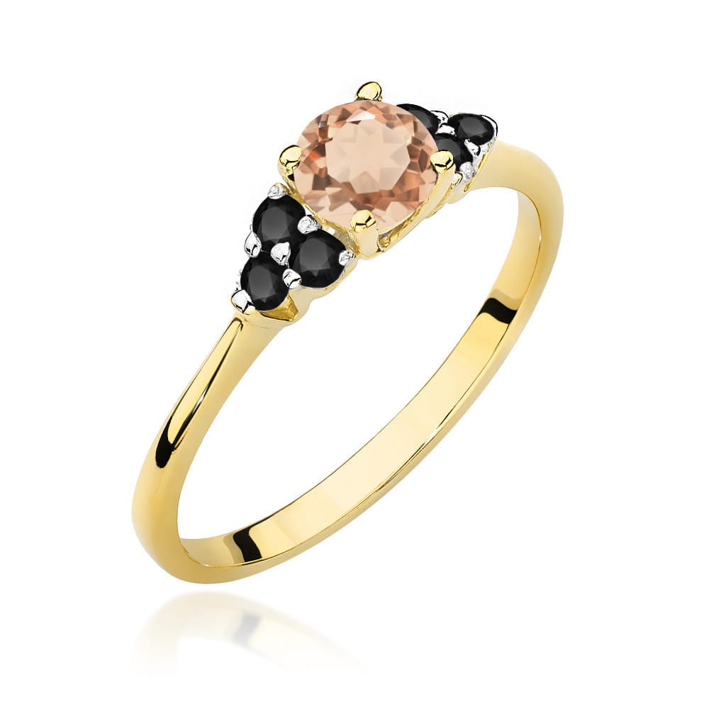 Pierścionek Morganit 0,40ct żółte złoto 1 Pierścionek W451 Morganit 0