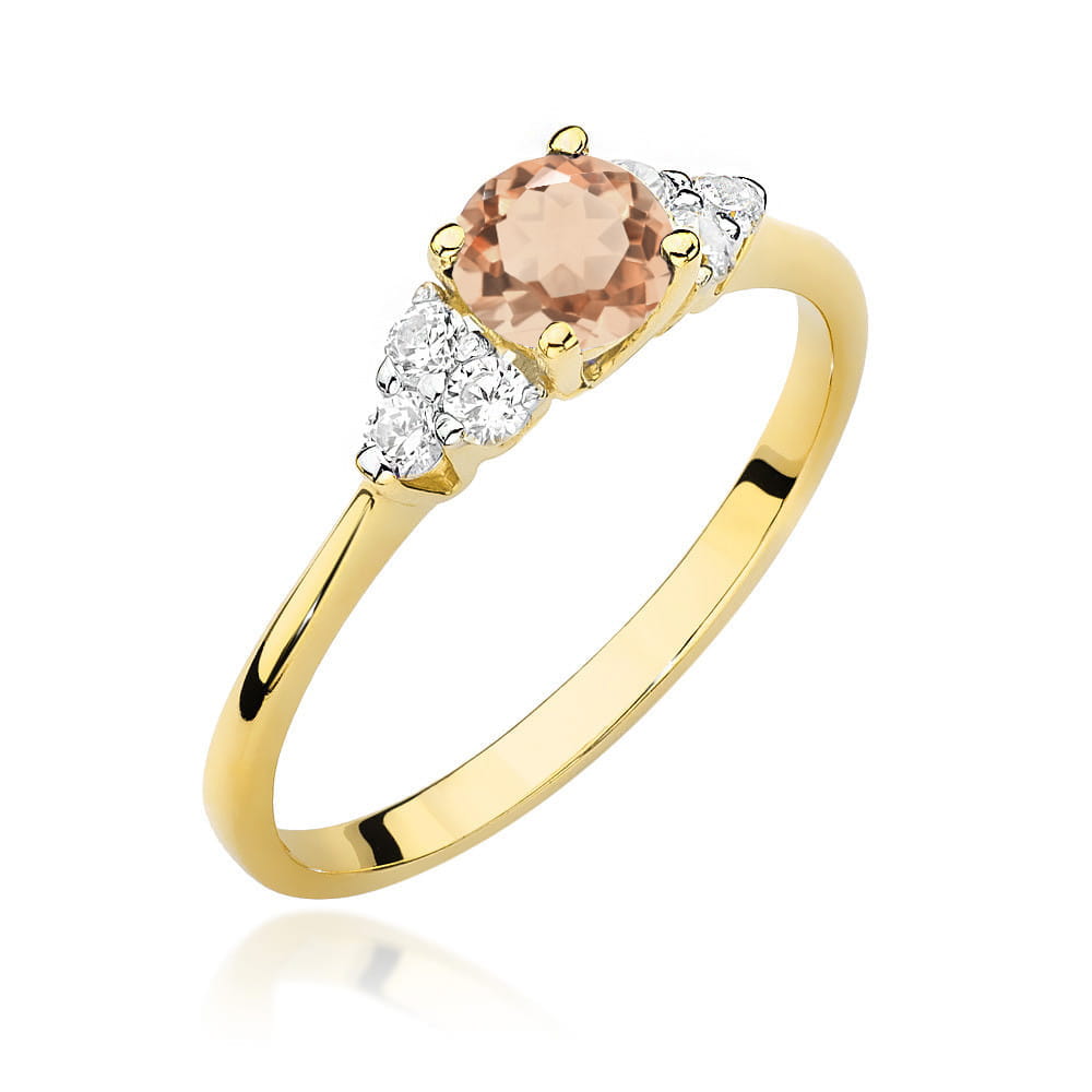 Pierścionek Morganit 0,40ct żółte złoto 1 Pierścionek W451 Morganit 0