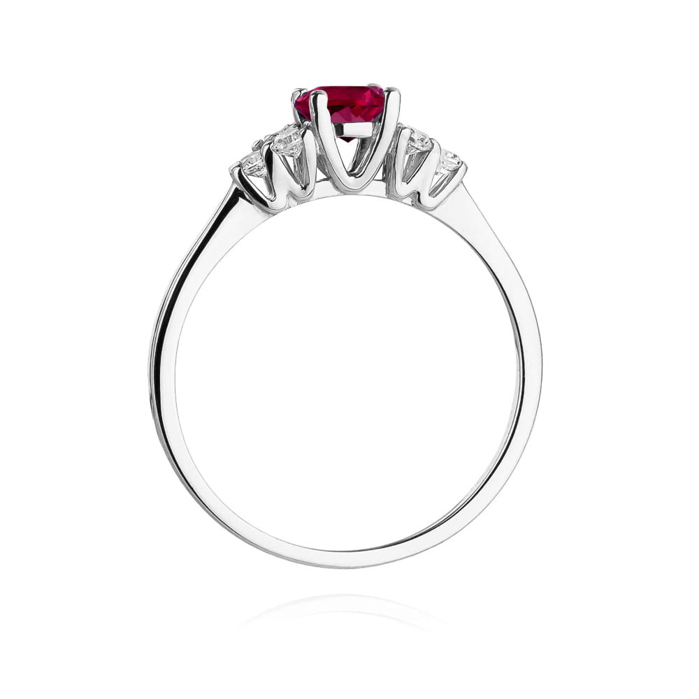 Pierścionek Rodolit 0,60ct białe złoto 3 Pierścionek Rodolit 0,60ct białe złoto - obrazek 3