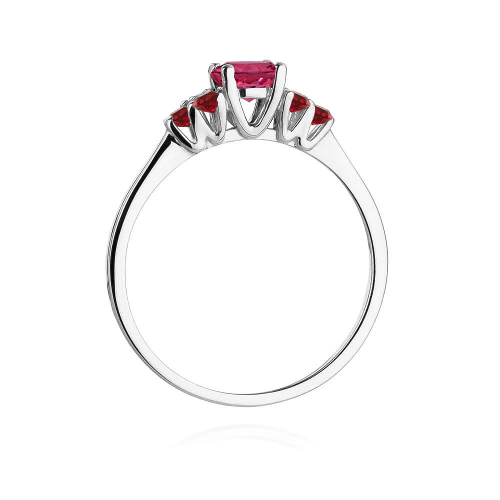 Pierścionek Rodolit 0,60ct białe złoto 3 Pierścionek Rodolit 0,60ct białe złoto - obrazek 3