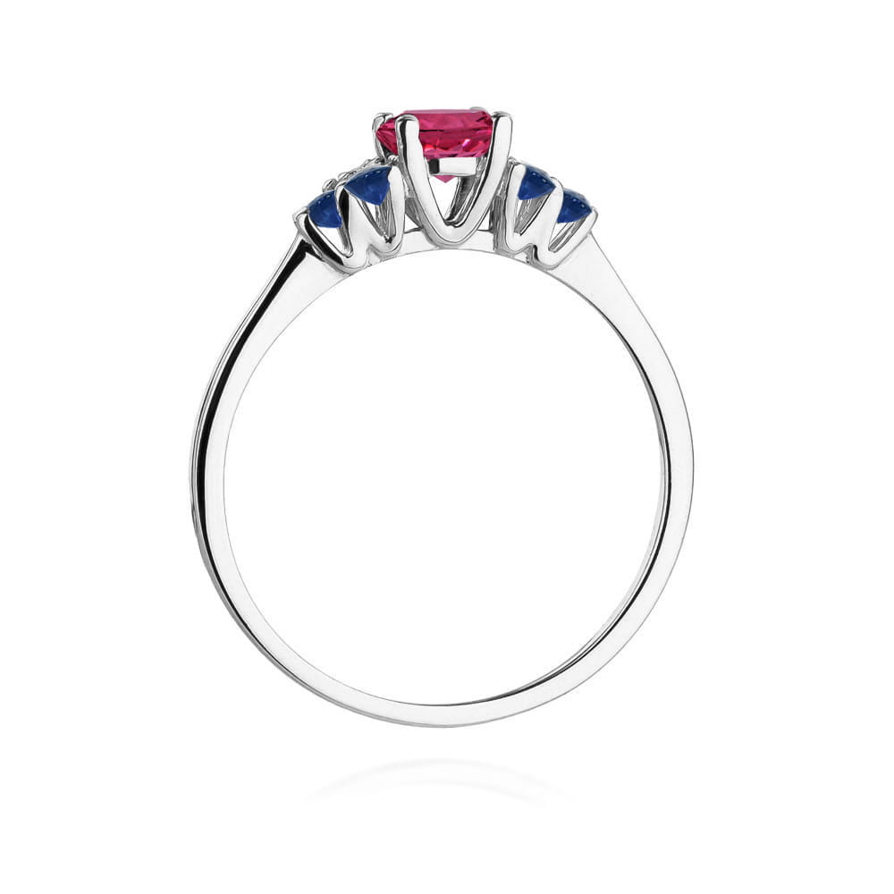 Pierścionek Rodolit 0,60ct białe złoto 3 Pierścionek Rodolit 0,60ct białe złoto - obrazek 3
