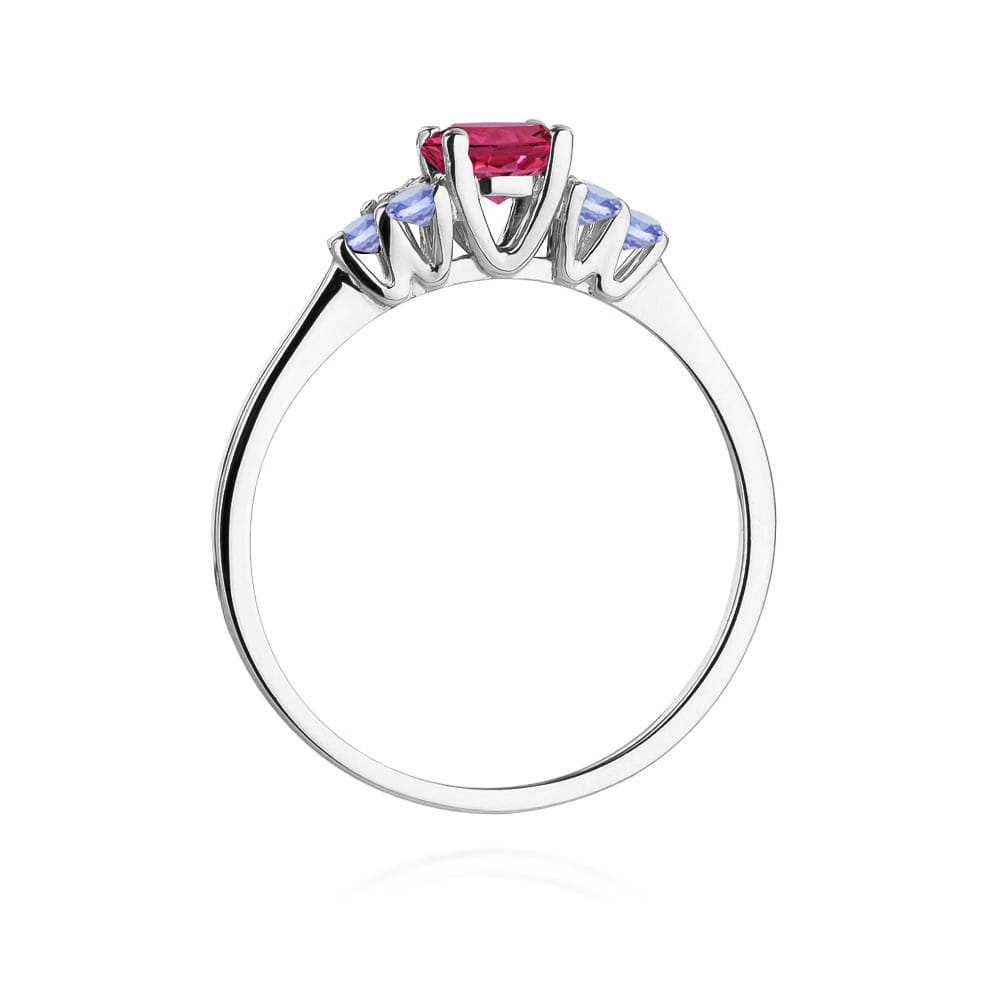 Pierścionek Rodolit 0,60ct białe złoto 3 Pierścionek Rodolit 0,60ct białe złoto - obrazek 3