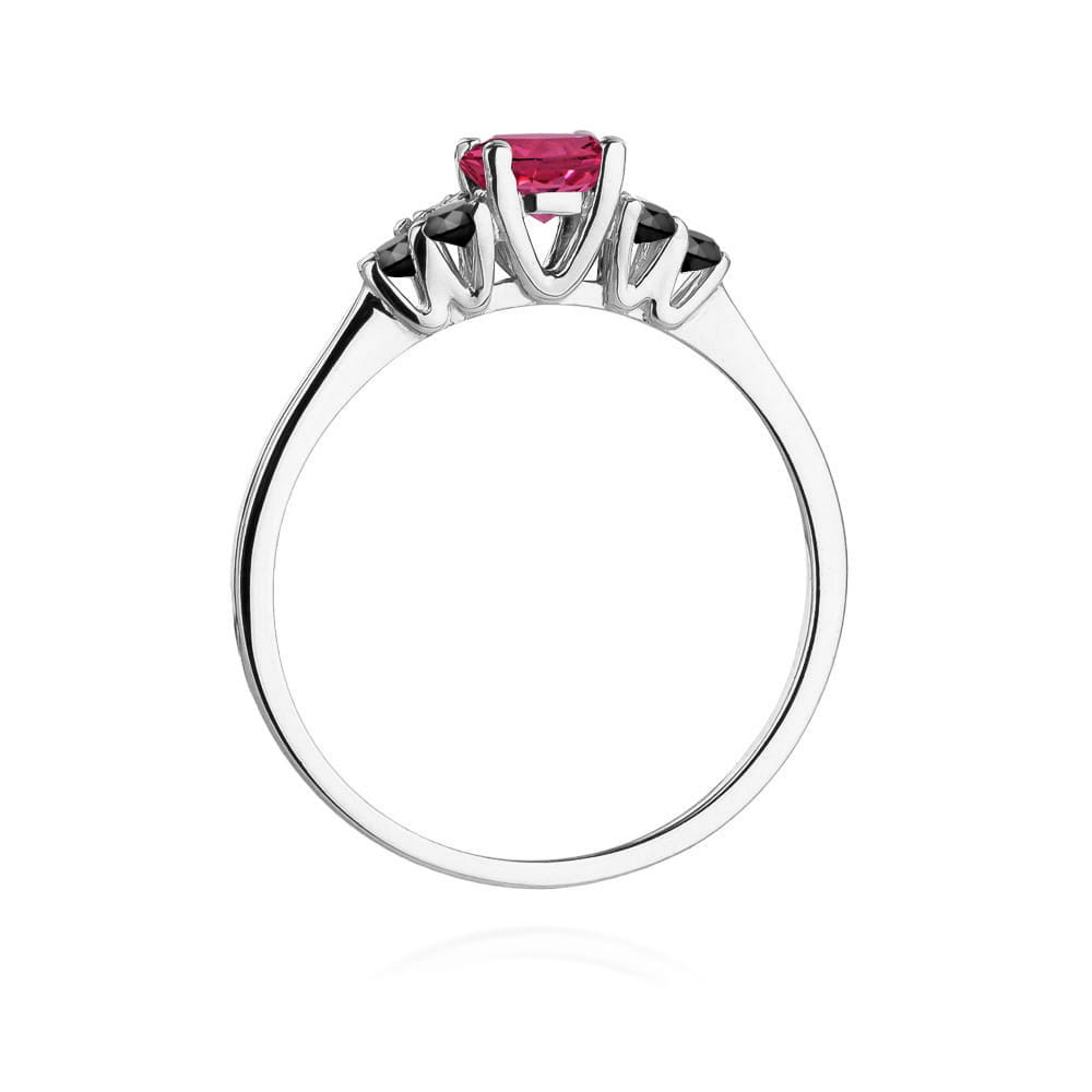 Pierścionek Rodolit 0,60ct biale złoto 3 Pierścionek Rodolit 0,60ct biale złoto - obrazek 3