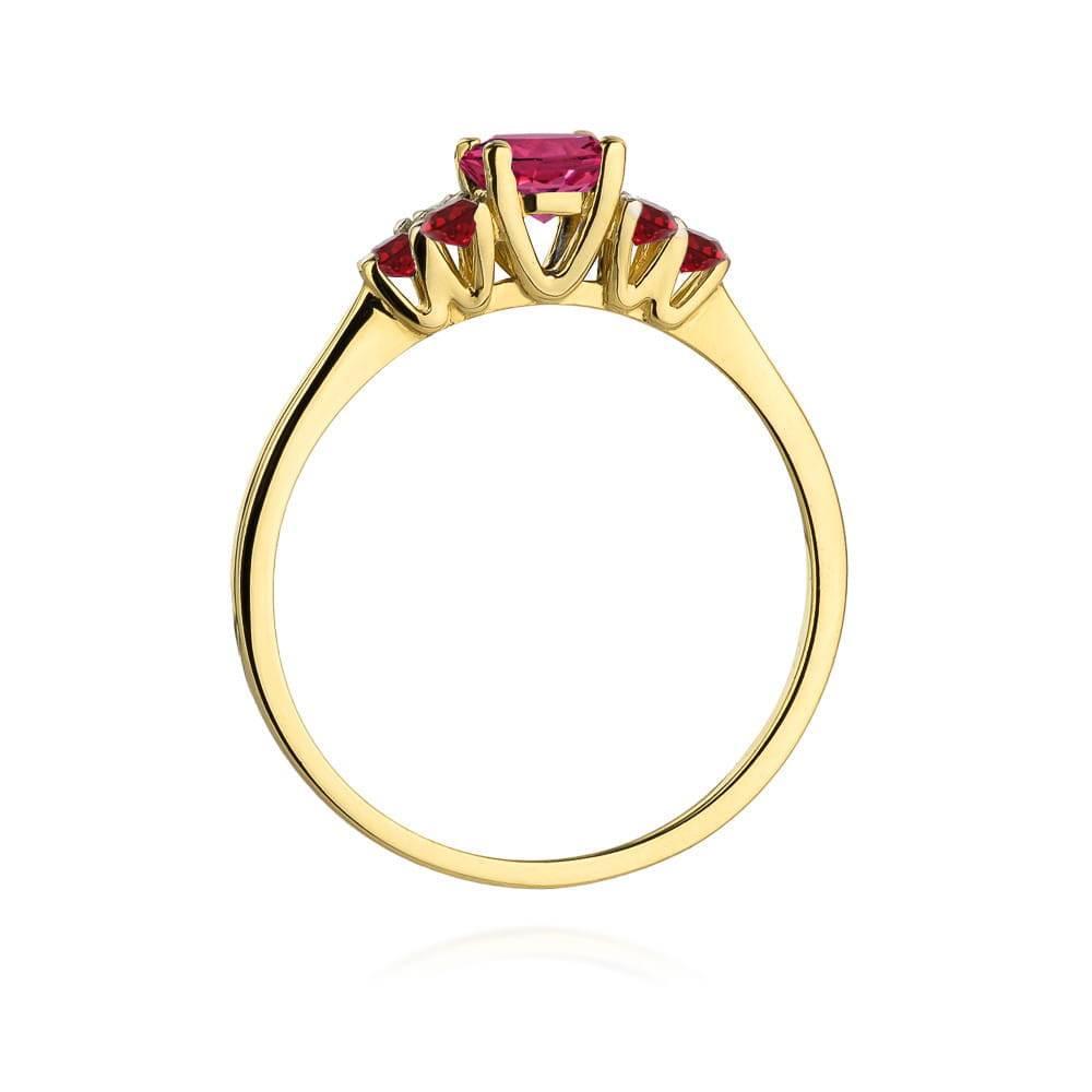Pierścionek Rodolit 0,60ct żółte złoto 3 Pierścionek Rodolit 0,60ct żółte złoto - obrazek 3