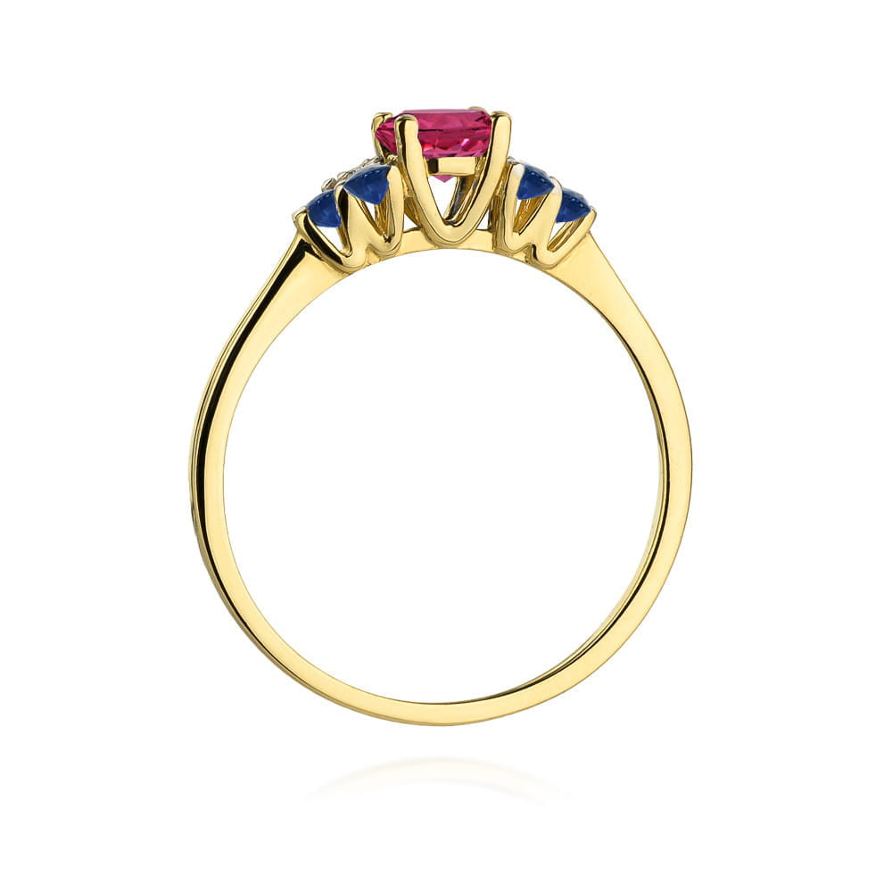 Pierścionek Rodolit 0,60ct żółte złoto 3 Pierścionek Rodolit 0,60ct żółte złoto - obrazek 3