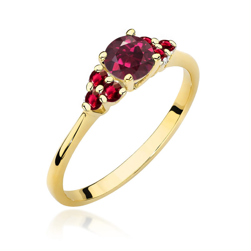 Pierścionek Rodolit 0,60ct żółte złoto 1 Pierścionek W451 Rodolit 0