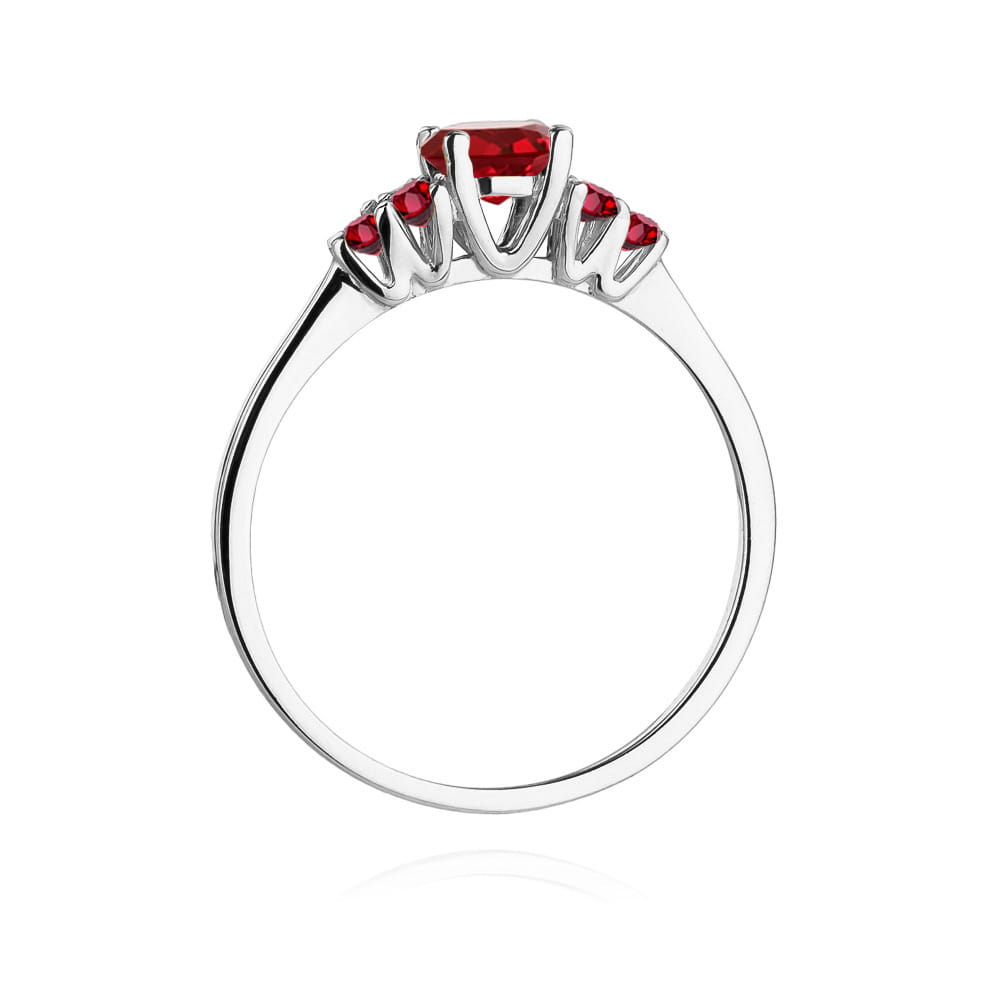 Pierścionek Rubin 0,60ct białe złoto 3 Pierścionek Rubin 0,60ct białe złoto - obrazek 3