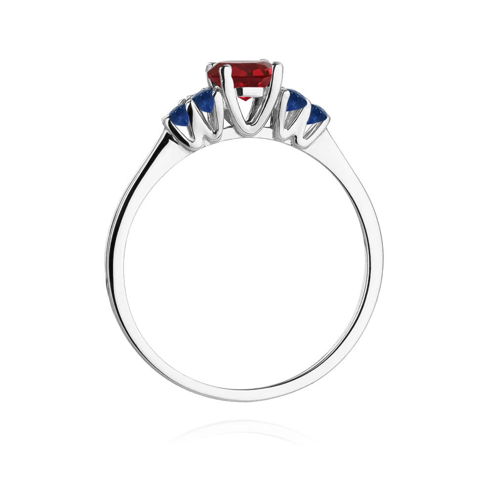 Pierścionek Rubin 0,60ct białe złoto 3 Pierścionek Rubin 0,60ct białe złoto - obrazek 3