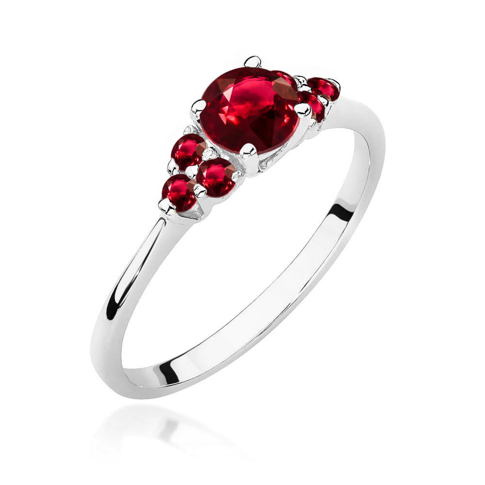 Pierścionek Rubin 0,60ct białe złoto 1 Pierścionek W451 Rubin 0