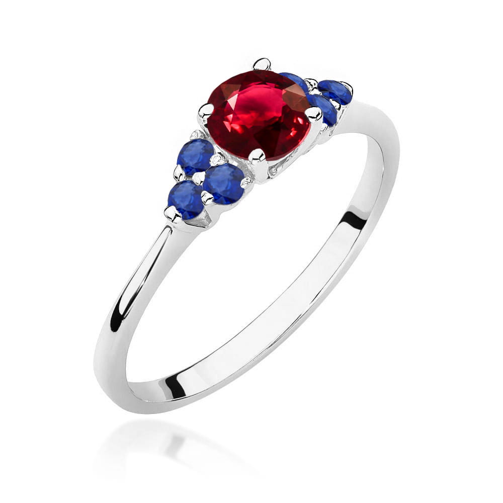 Pierścionek Rubin 0,60ct białe złoto 1 Pierścionek W451 Rubin 0
