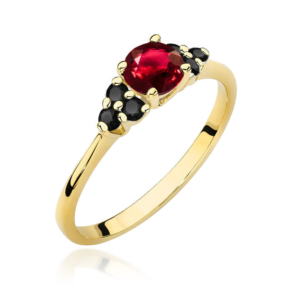 Pierścionek Rubin 0,60ct żółte złoto 1 Pierścionek W451 Rubin 0
